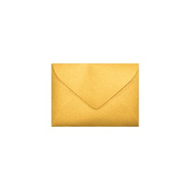 #17 Mini Envelopes (2 11/16 x 3 11/16) - Gold Metallic (50 Qty.)| Perfect for Gift Cards, Place Cards and Craft Projects