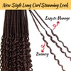 SECPOCPONY Long Boho Curl Box Braids Crochet Hair 24 Inch