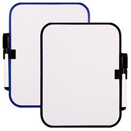 White Board Set with Magnet Strips -- 6-1/2" x 8-1/4" (2 Pack)