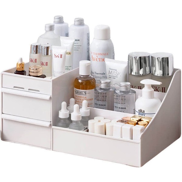 Koksi Premium Acrylic Makeup Organizer with Drawers - Cosmetic Organiser Storage Box for Bathroom, Desktop, Dresser