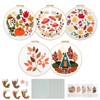 5 Sets Fall Embroidery Kit for Beginners Adults Embroidery Starter