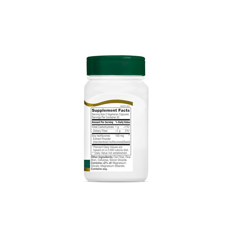 21st Century Soy Isoflavones Veg Capsules, 60 Count