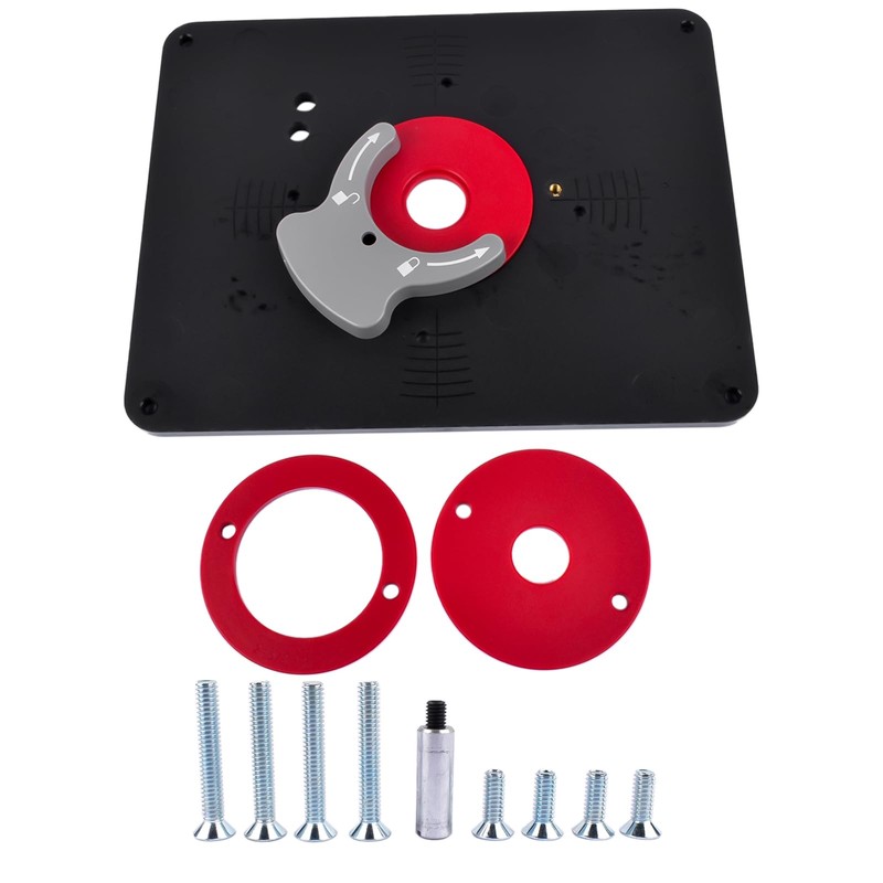GLOSSY AUTO PARTS Predrilled Router Table Insert Plate Kit Replacement