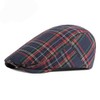 Adantico Men's Women's Peaked Caps Plaid Pattern, dark blue