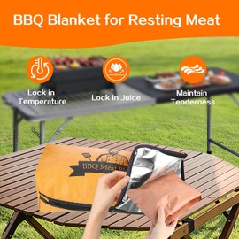 Concons BBQ Blanket for Resting Meat, Meat Resting Blanket for Grilling Accessories, Reusable Smoker Grilling Meat Insulated Resting Bag, BBQ Accessories for Large Brisket/Beef/Turkey, Gifts for Men