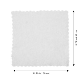 VILLCASE 4pcs White Cotton Handkerchiefs, 11.8"x11.8" White Bandanas Classic Hankies Pocket Square Towel Diy Handkerchief Tie-dye Square Handkerchiefs for Men Women