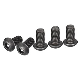DTGN M8-1.25x16mm Button Head Socket Cap Screws - 10Pack - Good for Machine - Carbon Steel Black Oxide - Hex Drive Full Thread Fasteners