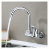 CUZRSIEYI Wall Mounted Single Handle Kitchen Faucet Double Hole Sink
