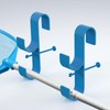 KIXILO Poolside Pool Leaf Skimmer Net Holder- 4PCS Pool Hooks