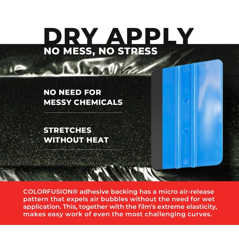 ColorFusion PPF by VViViD, Gloss Metallic Black Dry Apply PPF