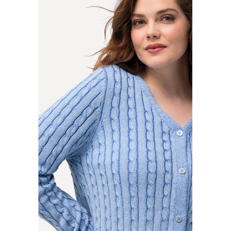 Ulla Popken Ladies Plus Size Plus Size Cable Knit Two