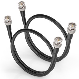 Superbat SDI Cable 60 cm 3G/6G/12G Belden 1694A 75ohm BNC Cable BNC Male to Male SDI Video Cable for HD Camera CCTV Monitor SDI Video Equipment Supports HD-SDI/4K/8K Black Pack of 2