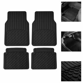 Car Floor Mats for 2009-2019 Nissan 370Z. Rubber Car Floor Liners Set All Weather Protection Heavy Duty, Black 4pc Pack. Anti-Slip, Easy Clean, Easy Installation, Heavy Duty, Waterproof.Vehicle mat.