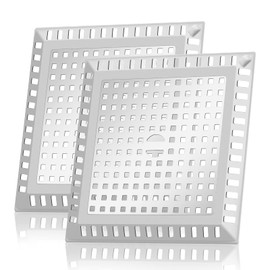 ADNEWX® Pack of 2 Hair Strainer Shower, 125 mm Drain Strainer Shower Square Hair Catcher for Shower Bathroom Kitchen Drain Protection