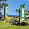 Farm Fresh Eggs Advertising Feather Flags Banner 8Ft, Farm Fresh