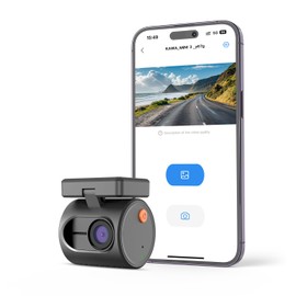 KAWA Tiny Dash Cam, 1296P QHD Mini Car Camera DashCam - Voice Control, WDR/3D DNR with Super Night Vision, 24H Parking Monitoring and G-Sensor Dash Camera, Mini 3 - Black