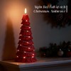 Christmas Tree Candles with Remote, Red Christmas Flameless Candles with