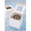 Darice Individual White Cupcake Box with Acetate Window, 12 pack