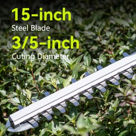 CHANGEMOORE 21V Cordless Hedge Trimmer with 2.5Ah Battery and Charger - 18500RPM Electric Hedge Cutter for Hedges, Shrubs, Bushes - Ultra-Light 2.1kg - 38cm Dual-Action Blade, 15mm Tooth Opening