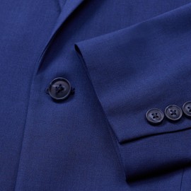 J.M. Haggar Men's Classic Fit Sharkskin Suit Seperates-Pant, Blue-Jacket