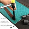 Diudus 3 Sizes Leather Corner Punch 0.98/1.18/1.57 Inch V-Shaped Leather