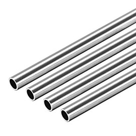 uxcell 304 Stainless Steel Round Tubing 7mm OD 0.8mm Wall Thickness 250mm Length Seamless Straight Pipe Tube 4 Pcs