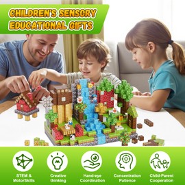 Fitrobust 200PCS Magnetic Building Blocks Set, Magnetic Tiles Kids Build Cubes STEM Game Toys, Build Forest World Set, Christmas Birthday Gifts for Boys & Girls Age 3 4 5 6 7 8 9 10, 0.8 in Size