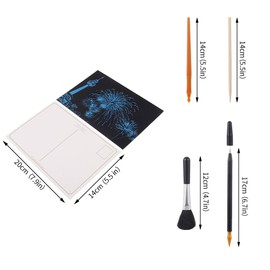 tao pipe 20PCS Scratch Art Paper DIY Night View Scratchboard Rainbow Painting Art Craft Scratch World Famous City Landmarks DIY Art Set with Tools Kit (A5 Size)