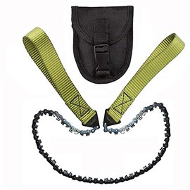 Homyall 24" Pocket Chainsaw with Cutting Blade ON Every Link-Best Pocket Rope Saw for Wood Cutting Outdoor Hiking Camping Survival Gear Garden Work with Pouch- Bonus Front Snap Carrying Case