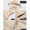 Nitzana Women's Puffer Vest Detachable Hooded Stand Collar Puffy Quilted