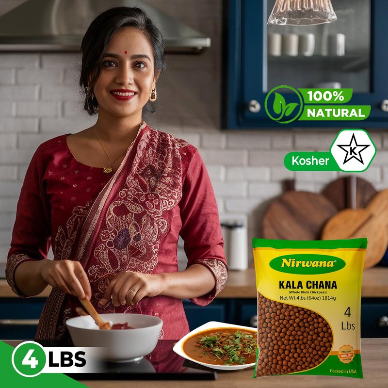 Black Chickpeas (Kala Chana) – Premium Dry Garbanzo Beans for