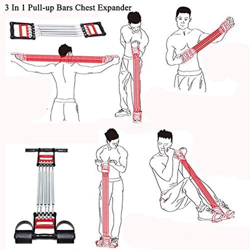 Chest Expander Chest Exerciser for Men - 3 in 1