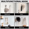 Dntorx Suction Cup Hooks, Silver Stainless Steel Suction Hook for