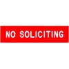 Cosco Sign, Red Engraved, No Solicitors, 2 x 8 Inches (098001)