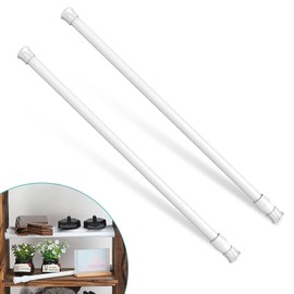 AOBOPLE 2 Pack Window Security Bar, Window Safety Bars, Adjustable Sliding Glass Door Lock, Window Lock Bar for Children Home, Extends from 15.8-27.6 Inches (White)