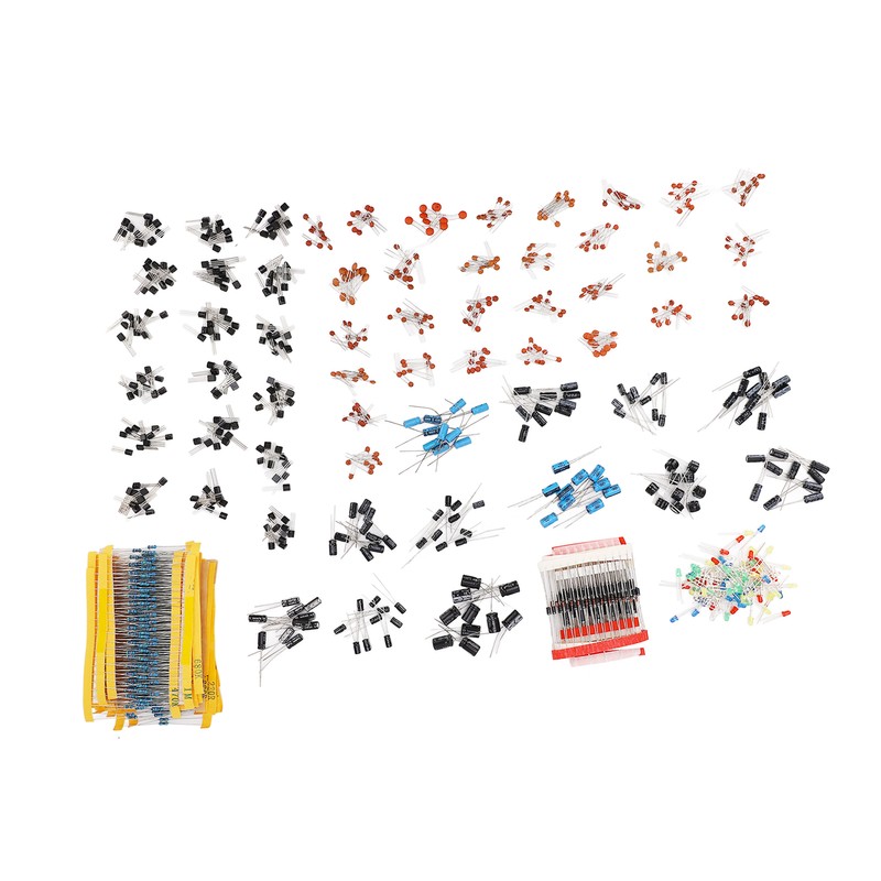 1400 Pcs Set Electronic Components Metal Film Resistor Ceramic Electrolytic