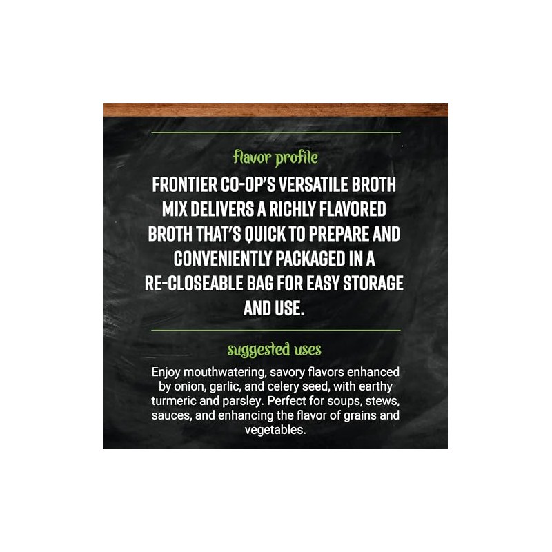Frontier Vegetarian Broth Powder Pouch, 6.98 Ounce