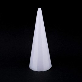 5PCS Plastic Finger Cone Ring Stand, Single Finger Display Ring Holder Showcase Stand Jewelry Rings Organizer, White or black Ring Showing Organizer Exhibition Stand (White)