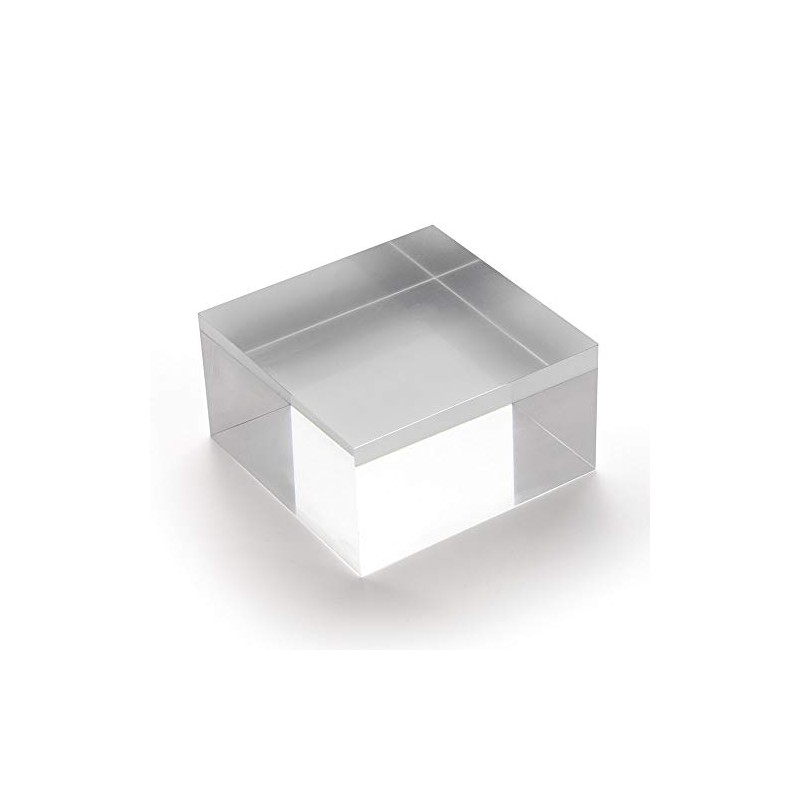 Acrylic Block 75 x 75 x 40 mm Transparent, Glossy