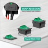 QTEATAK KCD4 2Pcs DC 12V-24V 30A DPST Pre-Wired 4-Pin 2