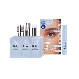 Fleeky Eyebrow Lifting Set with Styling Glue Gel and Keratin Care - DIY Brow Lift Kit - Soft Formula without glue - Voluminous & Defined Eyebrows - Gentle & Easy - Lasts up to 4-6 Weeks - Made in EU