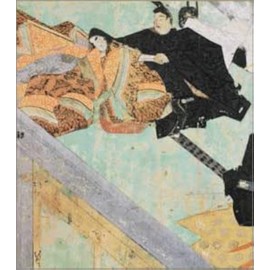 ＪＡＰＡＮ＼ＭＵＳＥＵＭ Colored Paper Wall PaintingPicture Japanese Traditional Crafts (Murasaki Shikibu Diary Picture Scroll A)