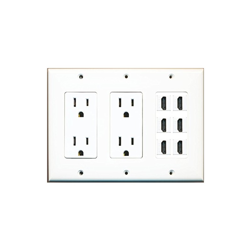 RiteAV 15 Amp Duplex Power Outlet x 2 & 6