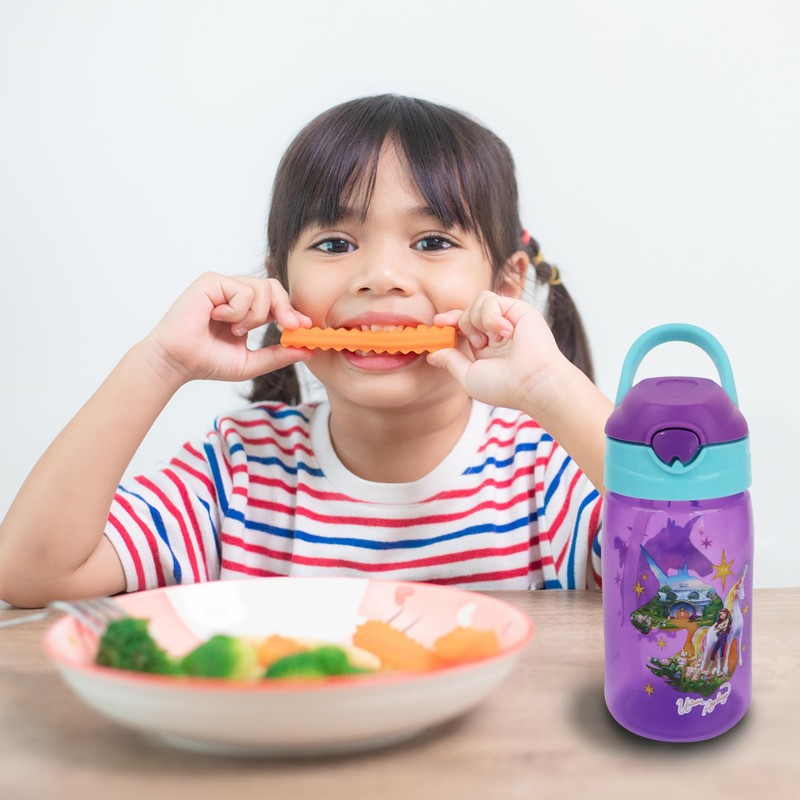 Unicorn Academy Water Bottle with Soft Handle 430ML