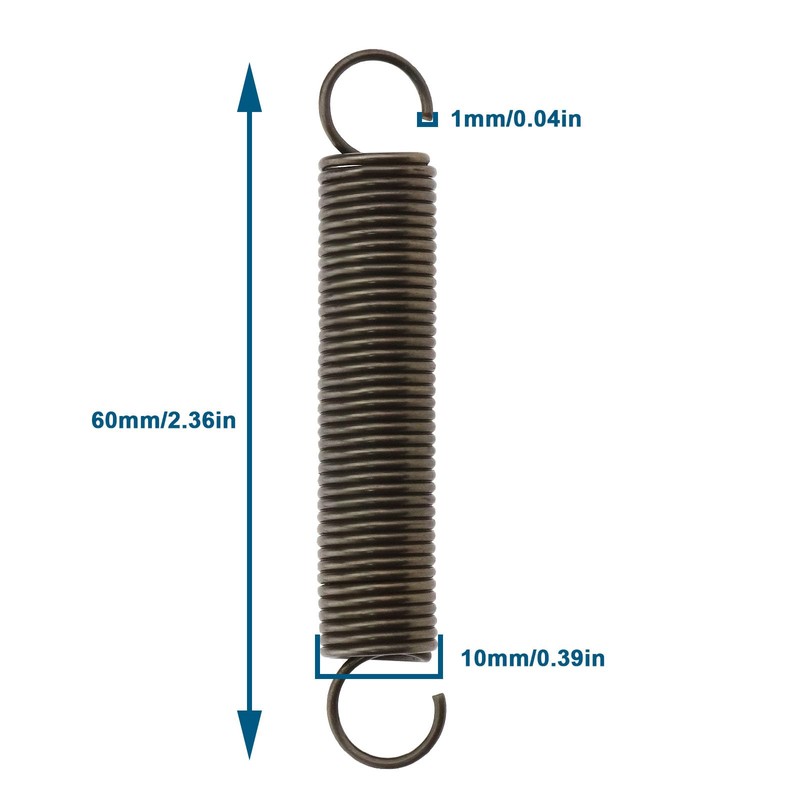 OTOTEC 12PCS Tension Spring with Hooks Compressed Springs 60mm Length