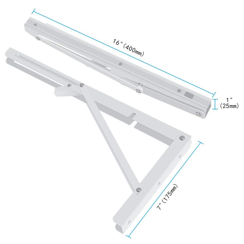 Folding Shelf Brackets 2 Pack,Heavy Duty Triangle Shelf Bracket for