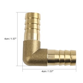 sourcing map 12 mm Hose Barb Elbow 90 Degree Brass Fitting for Air Water Oil Pack of 5
