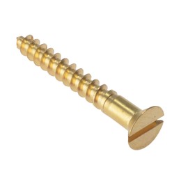 Forgefix CSK28B Solid Brass Slotted Countersunk Wood Screw