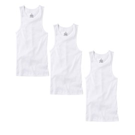 TZ Promise 3-6 Pack Men's 100% Cotton Wife Beater A-Shirts Undershirt Plain Ribbed Tank Top (3-Pack White, XX-Large)