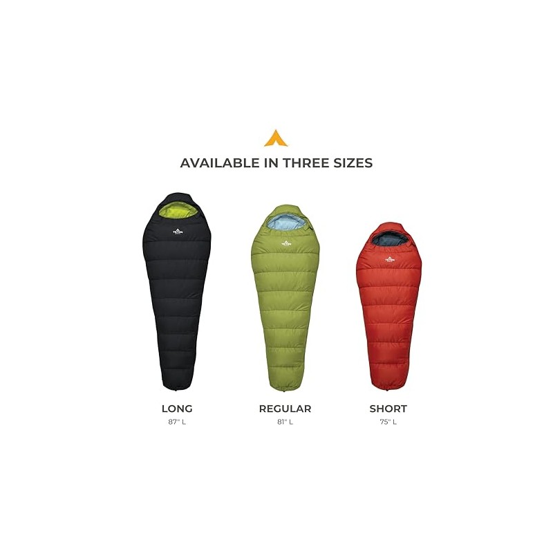 TETON Sports LEEF Ultralight Mummy Sleeping Bag Perfect for Backpacking,